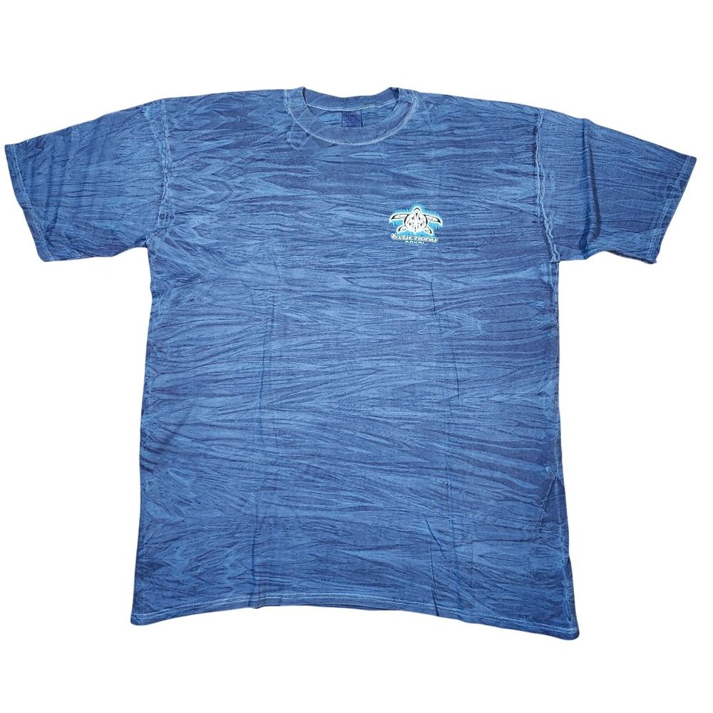 Crazy Shirts Mens Blue Honu Turtle Graphic T-Shirt Size 3XL Cotton